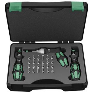 Wera Tools 7440/41/42 Kraftform Torque Screwdriver Set,0.3-6.0Nm