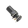 Pomona 73099-0 R/A 4mm Mounting Safety Jack For PCB, Black