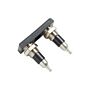 Pomona 73101-0 Panel Mount Double 4mm Jack, Black