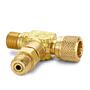 Ralston Instruments QTHA-HCHB Male QT Run x Female QT Run x Male QT Tee, Brass