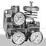 Siemens Industry 74G Valve Positioner, 3 Gauge 0-30 PSI, Input 0-160 PSI Max