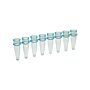 Simport Amplitube PCR reaction strips 8x0.2mL, tubes only, blue, 125/pack