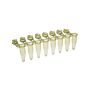 Simport 8 x 0.2ml attached dome cap - green, 125/pack