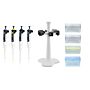 BRANDTECH Transferpette S Bundle 2, 4 pipettes: 2.5, 20, 200, 1000 ul, rack mounts, carousel, pipette tips