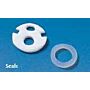 BrandTech Scientific PTFE seals for discharge tube, filling valve, SP valve, pack of 5