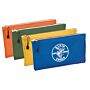Klein Tools 5140 4-pack Zipper Canvas Bags,Asst. Colors 12-1/2" x 7"