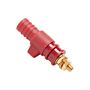 Pomona 73095-2 Binding Post w/4mm Safety Jack and Wire Connection, Red