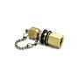 Ralston Instruments QTFT-HFBB-2F Male Quick-test with Cap and Chain x 1/4" Female NPT Adapter