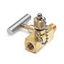 Ralston Instruments QTVF-000B Shut-off valve - 1/4" MNPT x 1/4" FNPT with male QT test port, brass