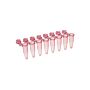 Simport 8 x 0.2ml attached dome cap - red, 125/pack