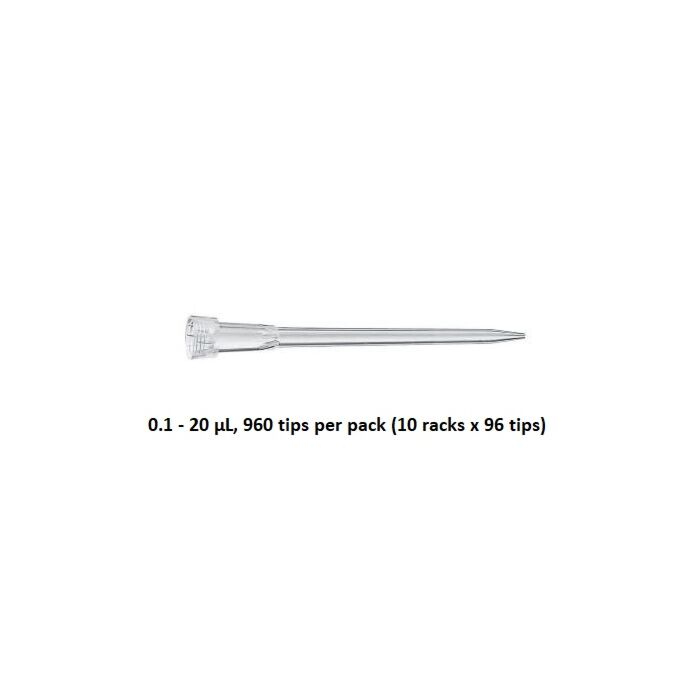 Eppendorf epT.I.P.S. Racks Sterile, 0.1-20 uL, 40 mm, 960/case