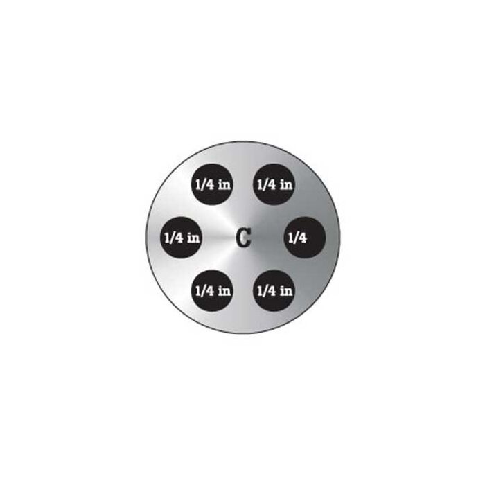 Fluke Calibration 9190-INSC Insert C, 0.25 inch holes Holes: 1/4 in (6)