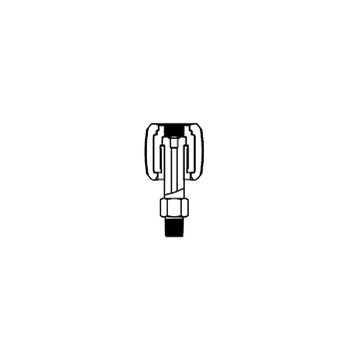Additel ADT100-NPTM4-NPTF2Q Adapter, 1/4NPT male to 1/2NPT female, hand-tight quick connect