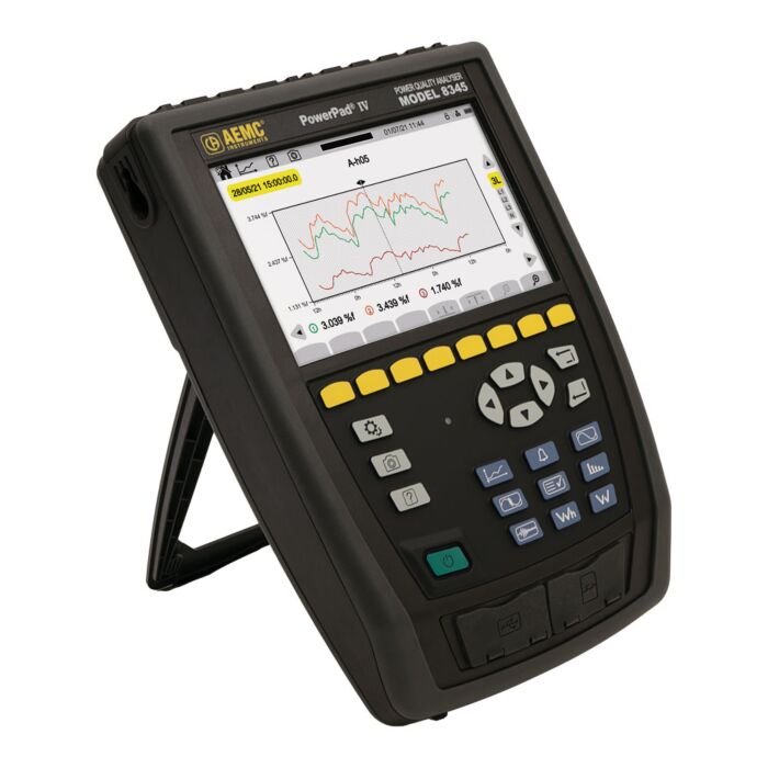 AEMC Instruments 8345 PowerPad IV, with 4 Miniflex Flexible Current Sensors