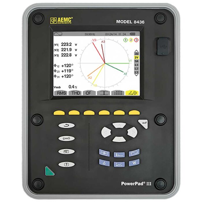 AEMC Instruments 8436 PowerPad Model 8436 No Sensors - Waterproof IP67
