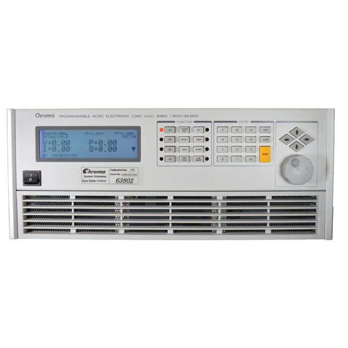 Chroma 63802 Used for Sale AC/DC Electronic load 1.8kW, 18A, 350V