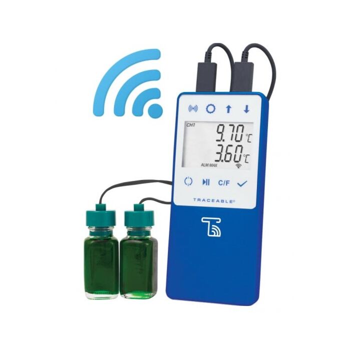 Control Company 6500 Wi-Fi Datalog Thermometer Remote Notification, 2 Probes