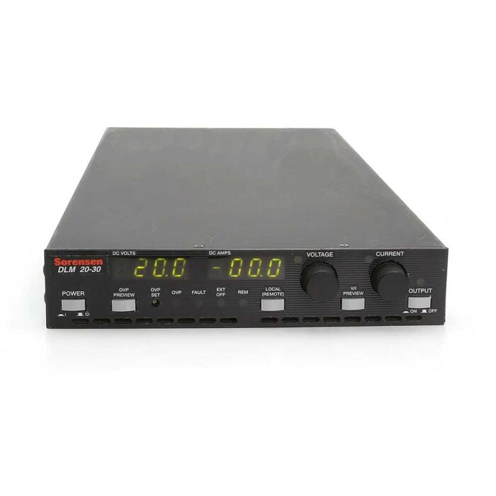 Ametek Programmable Power DLM20-30M9GR DC Power Supply, 600 W, 20 V 600 W, 20 V, 30 A, M9G