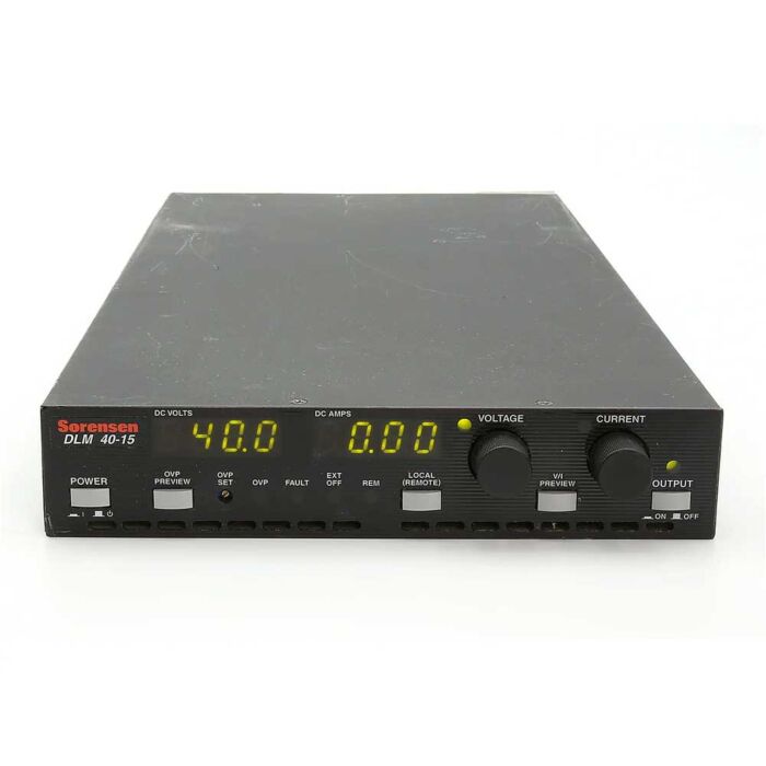 
Ametek Programmable Power DLM40-15R DC Power Supply, 600 W, 40 V, 15 A
