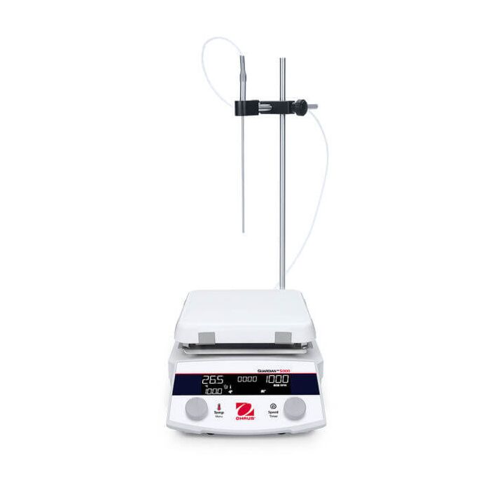 Ohaus Guardian 5000 E-G52HS07C -K1 Hotplate Stirrer, Plate Size: 7 in, 5C - 500C, Pt1000 Probe, 50 rpm - 1,800 rpm