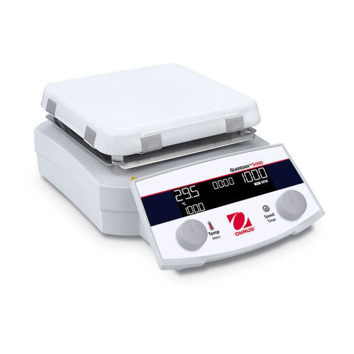 Ohaus Guardian 5000 E-G52HS07C Hotplate Stirrer, Plate Size: 7 in, 5C - 500C, Pt100, 1800 rpm