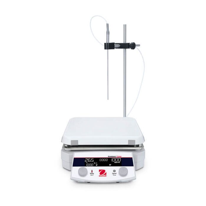 Ohaus Guardian 5000 E-G52HS10C -K1 Hotplate Stirrer, Plate Size: 10in, 5C - 500C, Pt100 Probe, 0, 50 rpm - 1,800 rpm