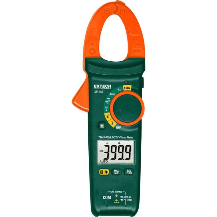 Extech MA445 400A TRMS AC/DC Clamp Meter Includes NCV Detector