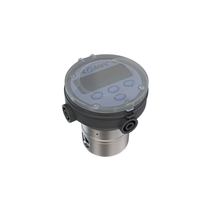 FLOMEC OM006S511-822R5G 1/4" Oval Gear Stainless Steel NPT Flow Meter, RT14 Transmitter with Built-In Digital Display