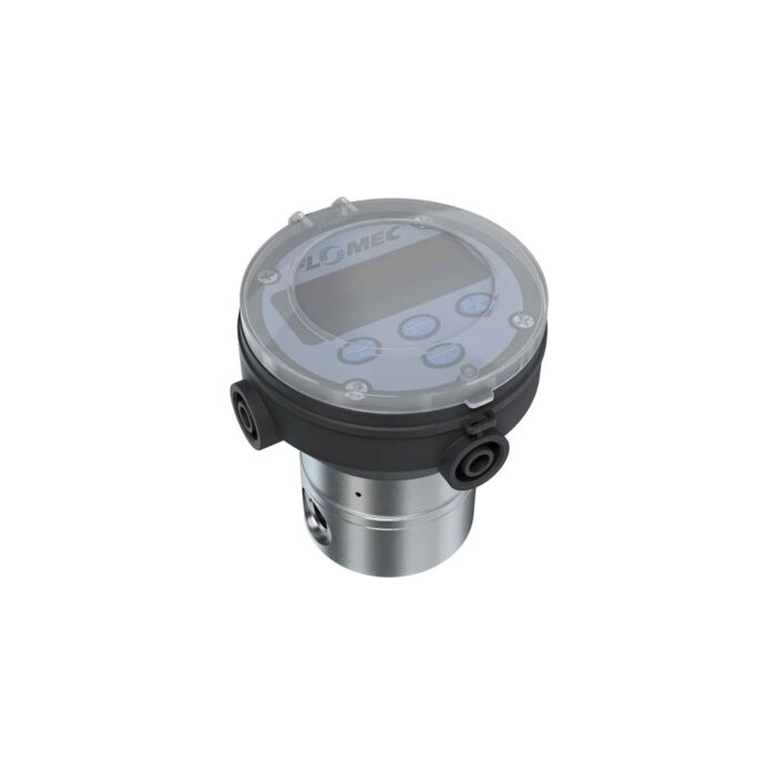 FLOMEC OM004A511-822R5G 1/8" Oval Gear Aluminum NPT Flow Meter, RT14 Transmitter with Built-In Digital Display