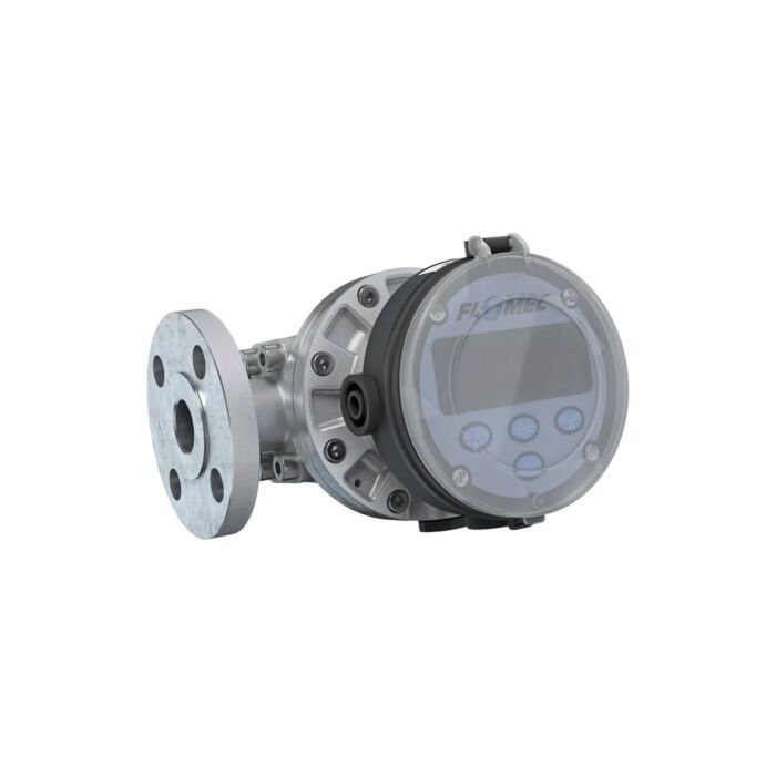 FLOMEC OM025A001-842R5G 1" Oval Gear Aluminum #150 ANSI Flange Flow Meter, RT14 Transmitter with Built-In Digital Display