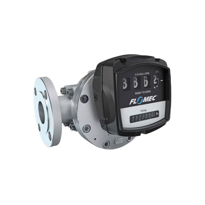 FLOMEC OM050A001-840M4 2" Oval Gear Aluminum #150 ANSI Flange Flow Meter with Mechanical Display