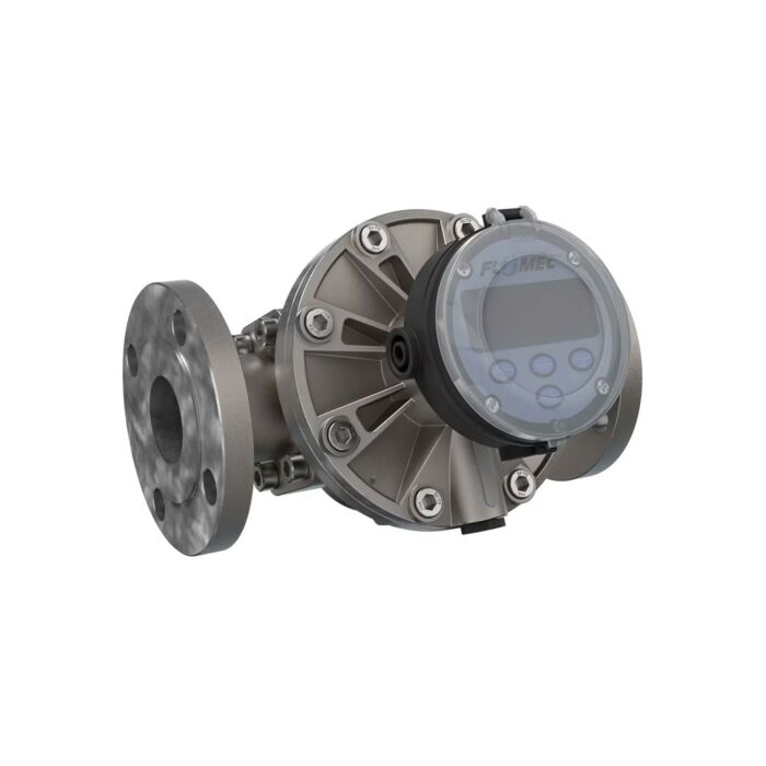 FLOMEC OM050S001-842R5G 2" Oval Gear Stainless Steel #150 ANSI Flange Flow Meter, RT14 Transmitter with Built-In Digital Display