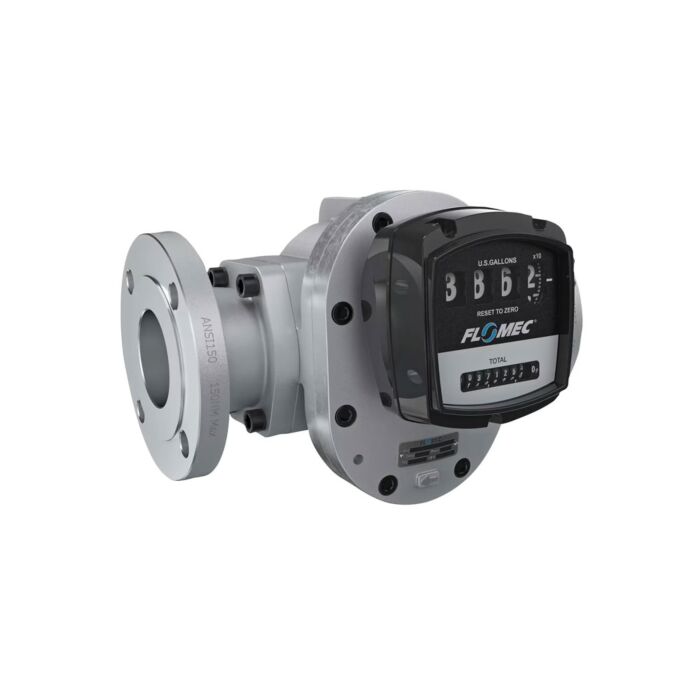 FLOMEC OM080A001-840M4 3" Oval Gear Aluminum #150 ANSI Flange Flow Meter with Mechanical Display