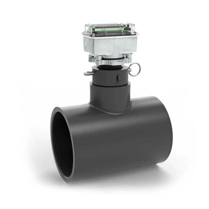 FLOMEC UM025SKPRUXXA20-QUDSBAN1-GMA 1" Ultrasonic Flow Meter with Digital Display, Schedule 80 PVC Tee, Socket