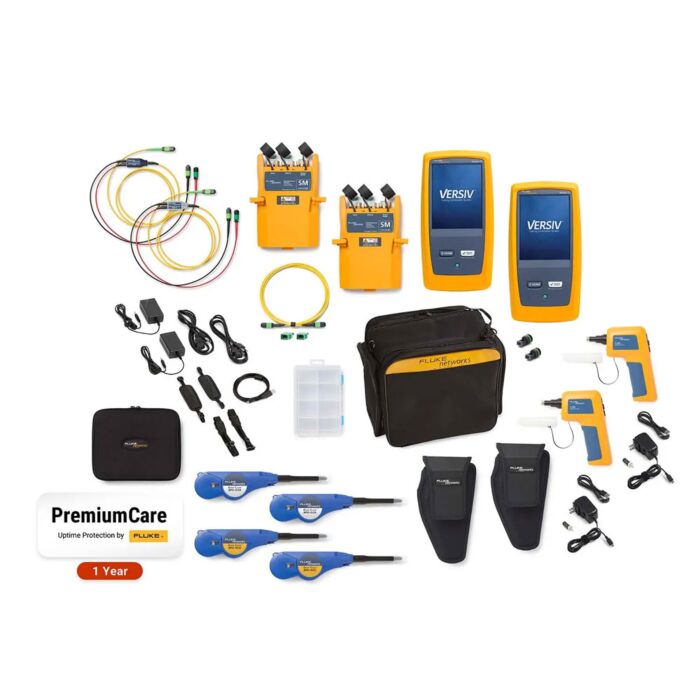 Fluke Networks CFM-100SI INTL/GLD 1-Mode OLTS Kit w/ Wi-Fi, Insp. Cameras, Int. w/ Gold Supp.