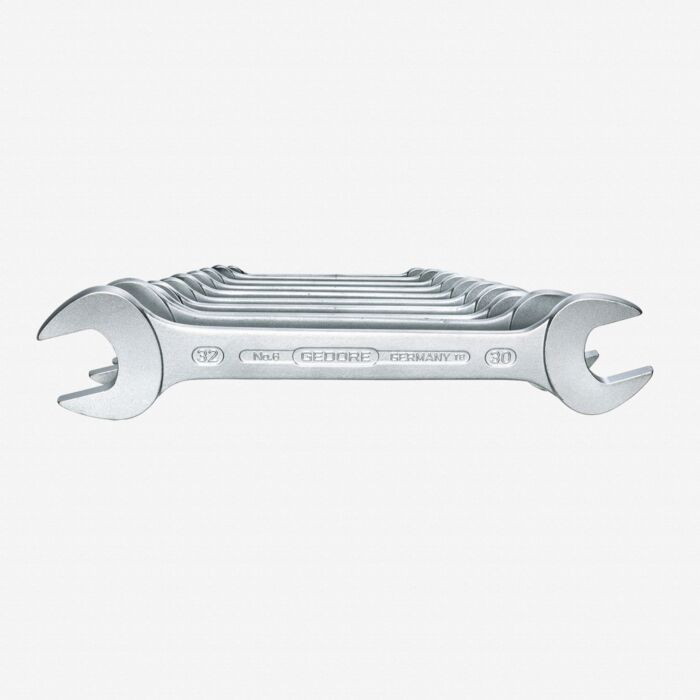 Gedore Tools 6-100 10pc.Double Open Ended Wrench Set,6-32mm