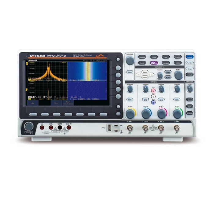 GW Instek MPO-2104B 100MHz, 4 Channel Digital Storage Oscilloscope with SA, AWG, Digital Multimeter and Power Supply (Basic)
