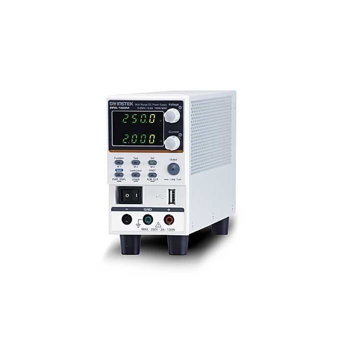 GW Instek PFR-100M (LAN) Fanless Multi-range DC Power Supply LAN, 0-250V/0-2A, 100W
