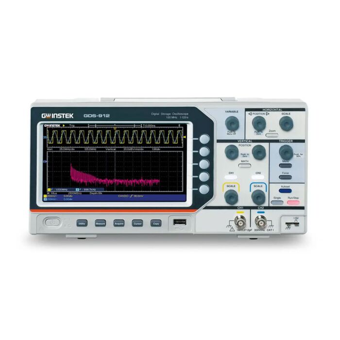 GW Instek GDS-912 2-Channel Digital Storage Oscilloscope, 100 MHz