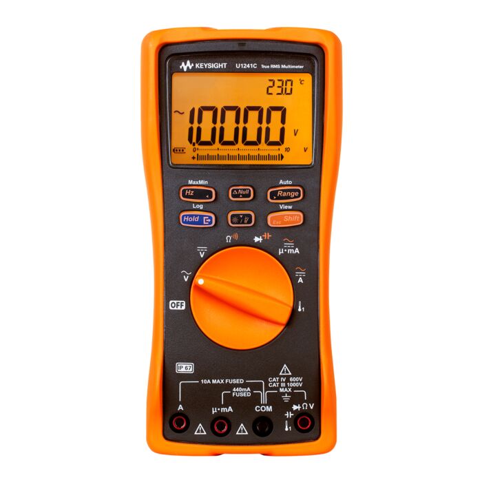 Keysight U1241C True RMS 10000 Count Handheld Digital Multimeter, 400 hours battery life