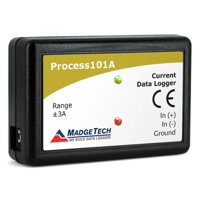 MadgeTech PROCESS101A-3A Low Level,-3A to +3A DC Current Recorder w/10 yr battery