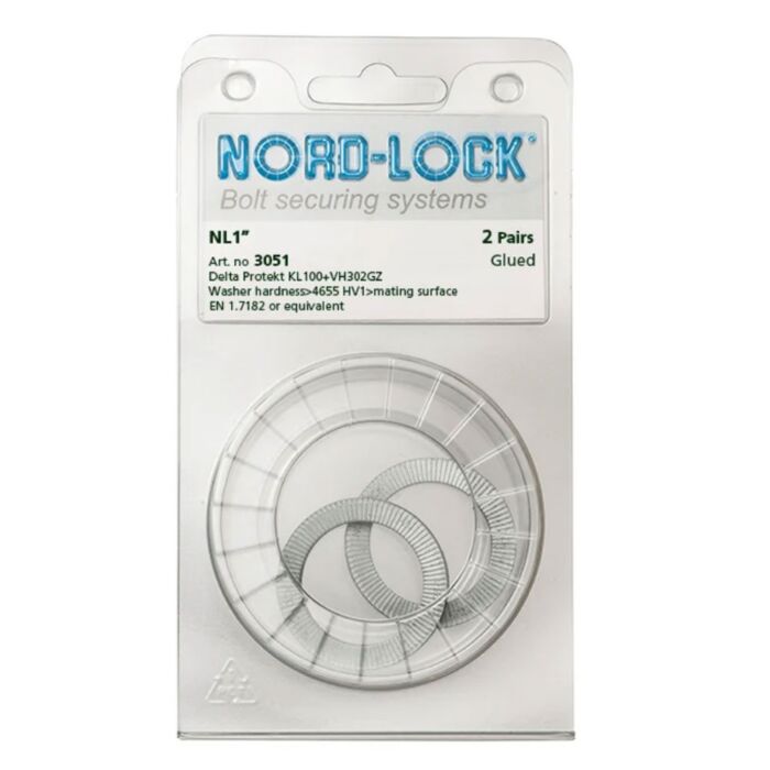 NORD-LOCK NL1" Wedge Locking Washers, 1", ID 1 1/10
