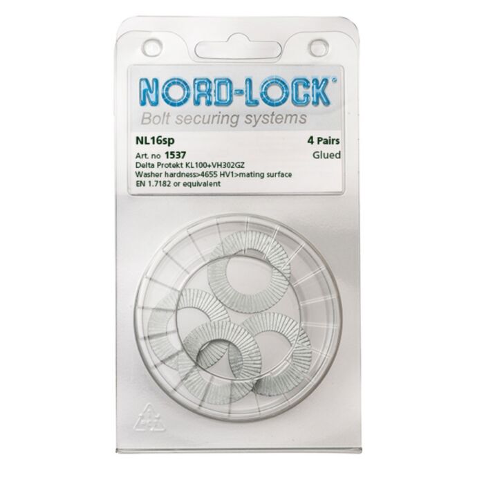 NORD-LOCK NL16SP Wedge Locking Washers, 5/8"(M16), ID 0.67