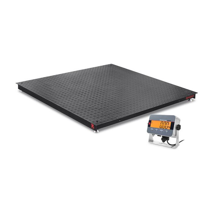 Ohaus Scale I-DF33XW2500B1R Floor Scale, Steel Indicator, 2,500 lb, 3x3'