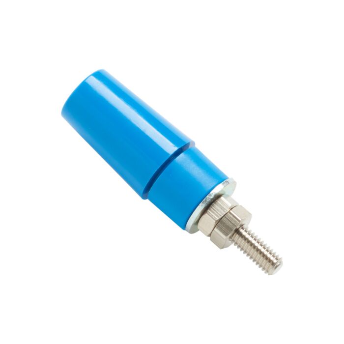 Pomona 73098-6 4mm Mounting Safety Jack, Blue 