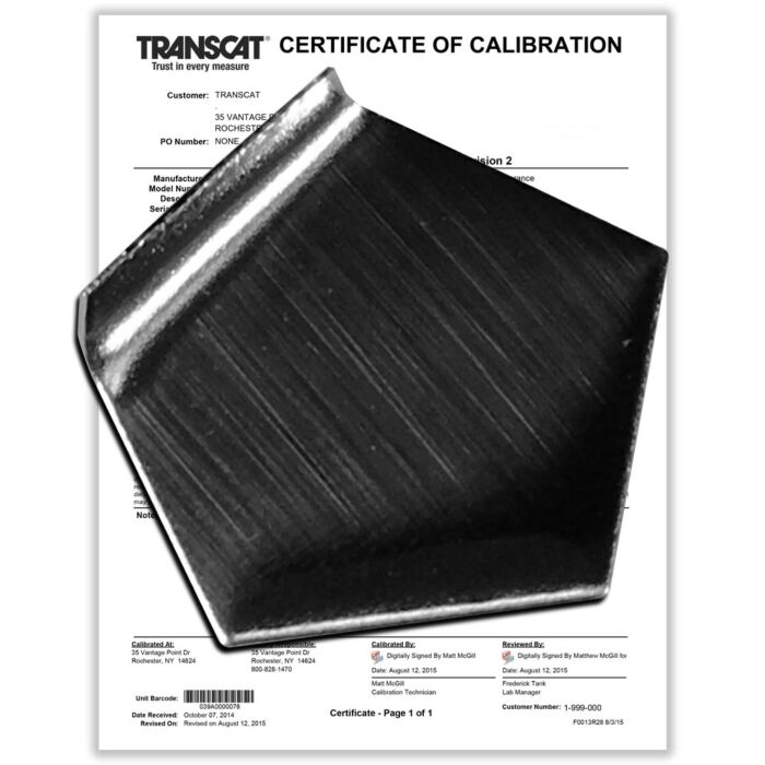 PROCISION 500mg Weight, 316L SS, OIML F1 Accuracy +/- 0.08 mg, with Calibration Certificate