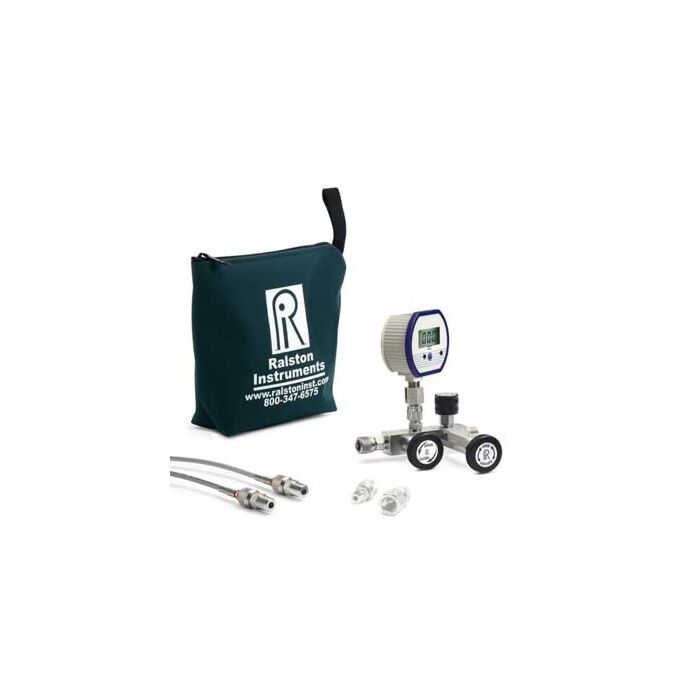 Ralston Instruments QSCM-5KPSIG-D Manifold, 5000 PSIG Digital Gauge Kit