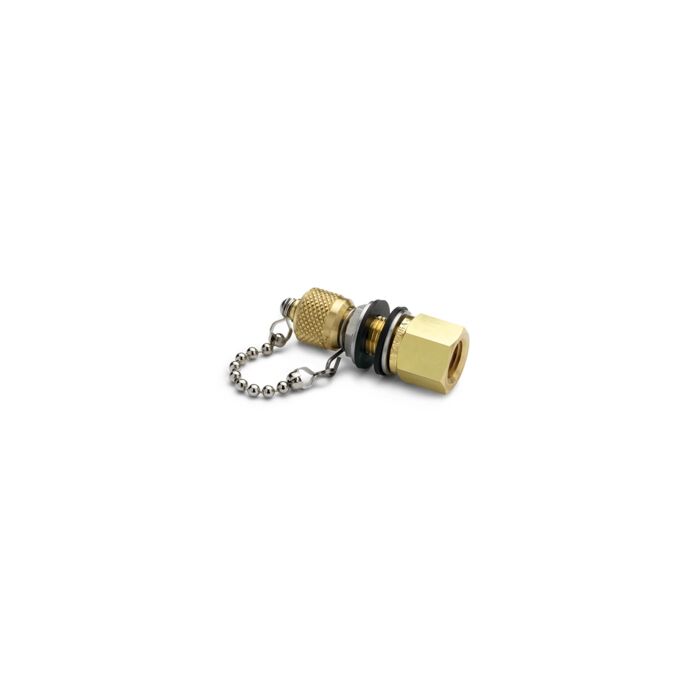 Ralston Instruments QTFT-HFBB-2F Male Quick-test with Cap and Chain x 1/4" Female NPT Adapter