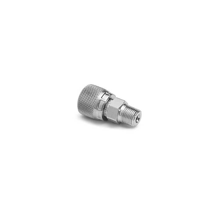 Ralston Instruments QTHA-1MSA 1/8" Male NPT x Female QT, no check valve, 300 series Stainless Steel Adapter