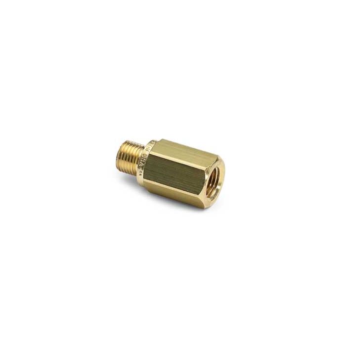 Ralston Instruments QTHA-2FB1 1/4" Female NPT x Male QT with Check- valve, Brass Adapter